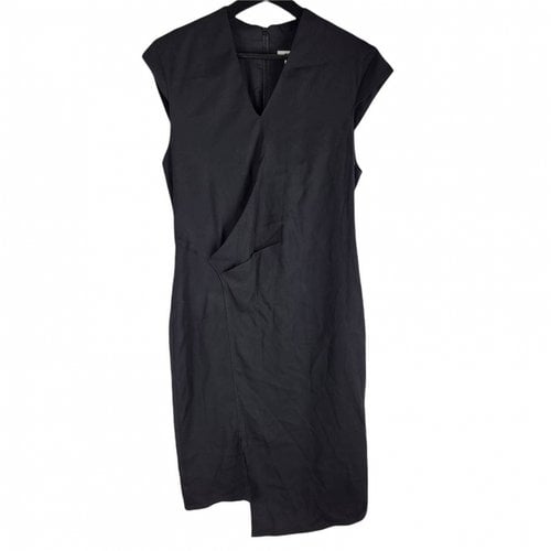 Pre-owned Helmut Lang Silk Mini Dress In Black
