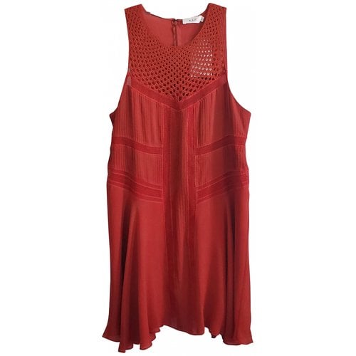 Pre-owned A.l.c Silk Mini Dress In Red