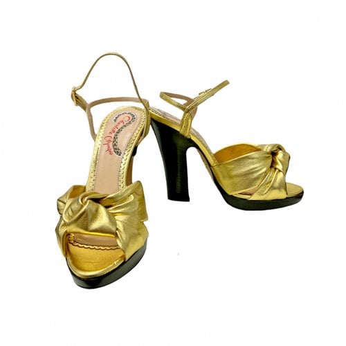 Pre-owned Charlotte Olympia Sandals In Gold