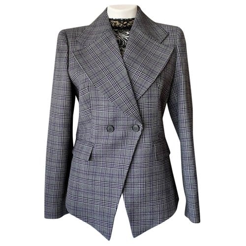 Pre-owned Michael Kors Wool Blazer In Grey