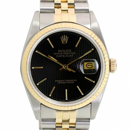 Pre-owned Rolex Yellow Gold Watch In Black
