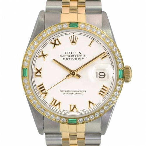 Pre-owned Rolex Yellow Gold Watch In White