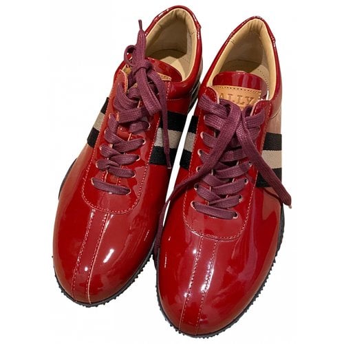 Pre-owned Bally Trainers In Red