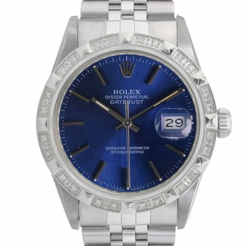 Pre-owned Rolex White Gold Watch In Blue