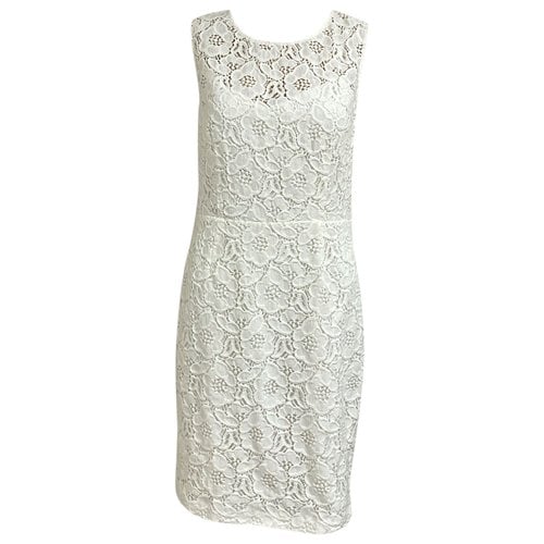 Pre-owned Cynthia Steffe Lace Mid-length Dress In White