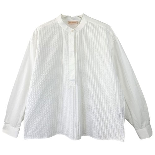 Pre-owned Tory Burch Blouse In White