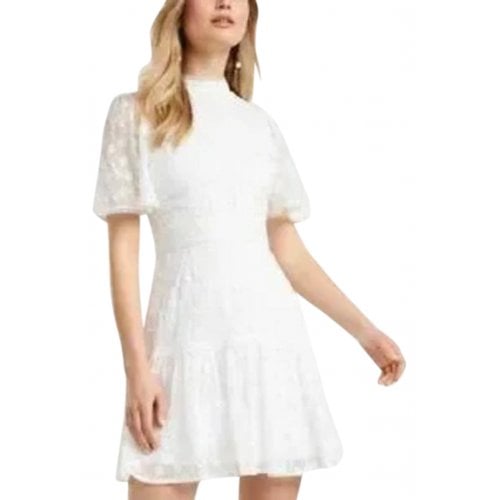 Pre-owned Forever New Lace Mini Dress In White