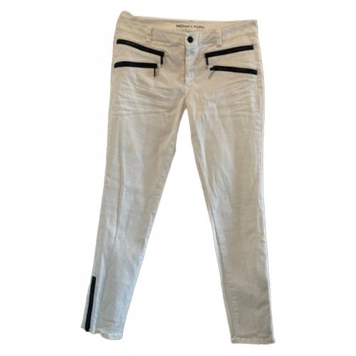 Pre-owned Michael Kors Slim Pants In White