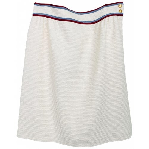 Pre-owned Gucci Wool Mid-length Skirt In White