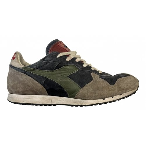 Pre-owned Diadora Low Trainers In Green
