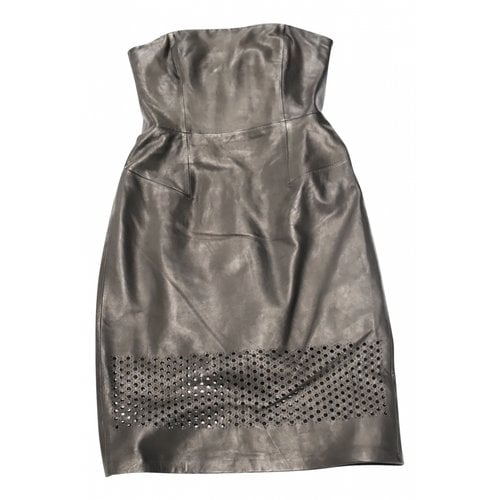 Pre-owned Alexander Wang Leather Dress In Black