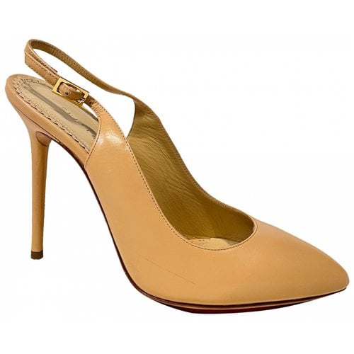 Pre-owned Charlotte Olympia Leather Heels In Beige
