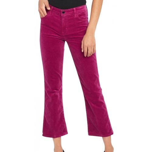 Pre-owned J Brand Velvet Trousers In Pink