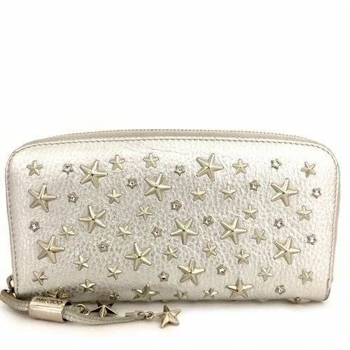 Pre-owned Jimmy Choo Leather Wallet In Silver