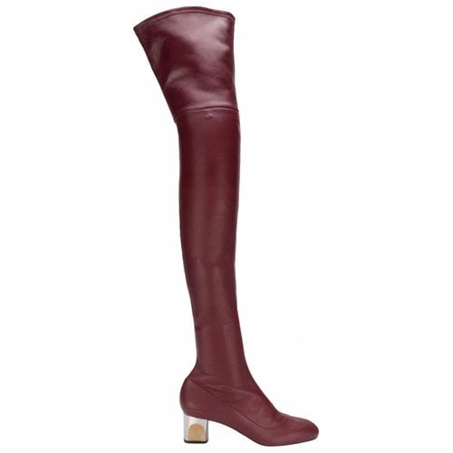 Pre-owned Alexander Mcqueen Boots In Red