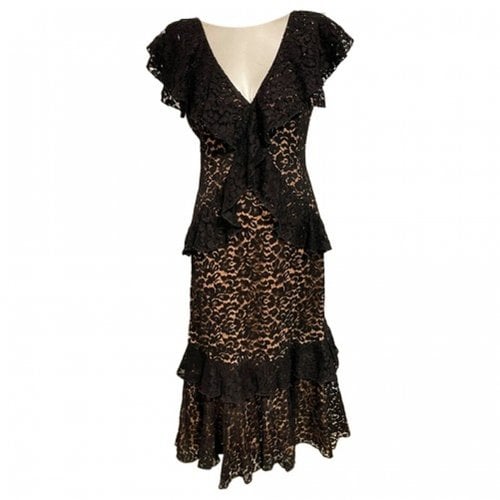 Pre-owned Michael Kors Lace Mid-length Dress In Black
