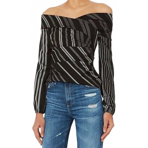 Pre-owned Intermix Blouse In Black