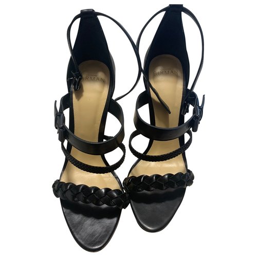 Pre-owned Alexandre Birman Leather Sandals In Black