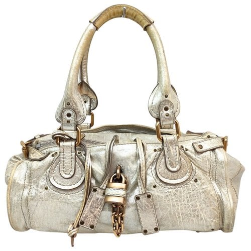 Pre-owned Chloé Paddington Leather Handbag In Gold