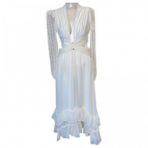 Pre-owned Patbo Maxi Dress In White