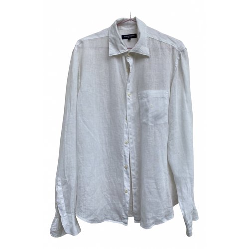 Pre-owned Marina Yachting Linen Shirt In White
