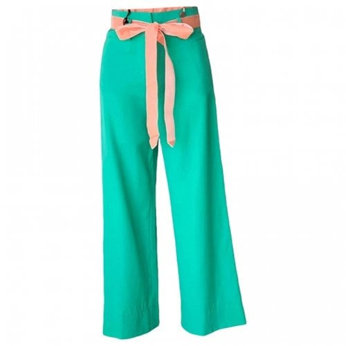 Pre-owned Racil Wool Large Pants In Green