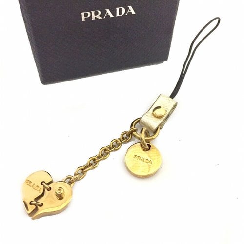 Pre-owned Prada Bag Charm In Gold