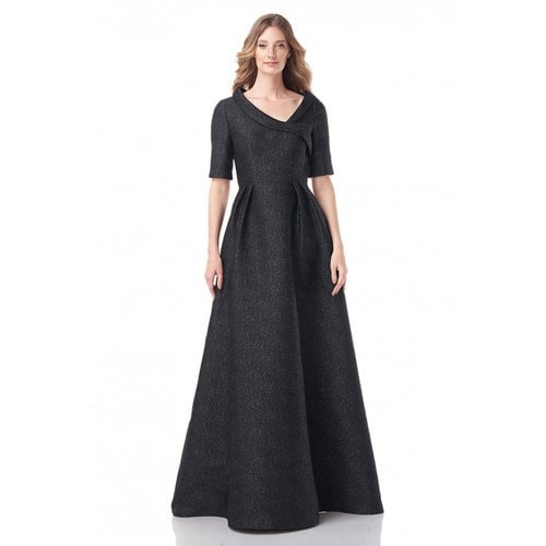 Pre-owned Kay Unger Maxi Dress In Black