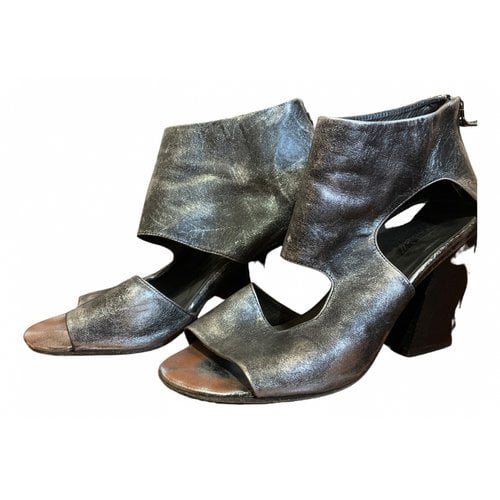 Pre-owned Marsèll Leather Sandals In Silver