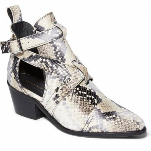 Pre-owned Allsaints Leather Ankle Boots In Multicolour