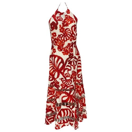 Pre-owned Alexis Maxi Dress In Red