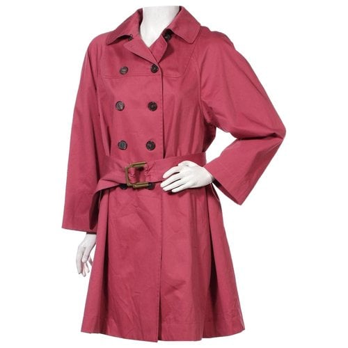 Pre-owned Kenzo Trench Coat In Pink