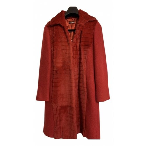 Pre-owned Paolo Pecora Wool Coat In Red
