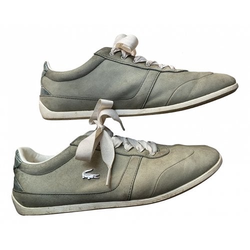 Pre-owned Lacoste Leather Trainers In Green