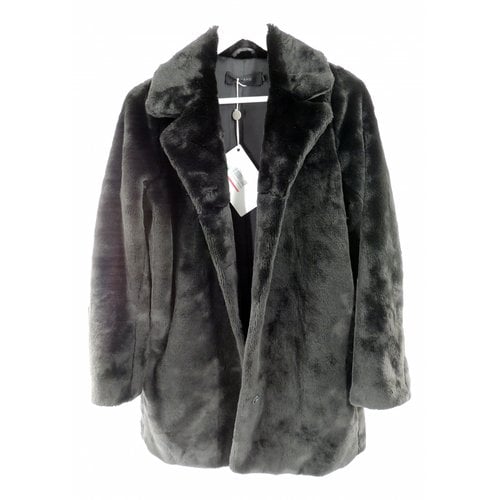 Pre-owned J Brand Faux Fur Coat In Black