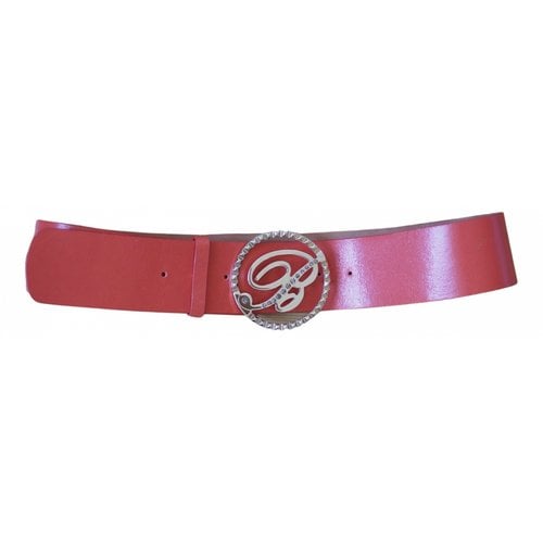 Pre-owned Blumarine Leather Belt In Red
