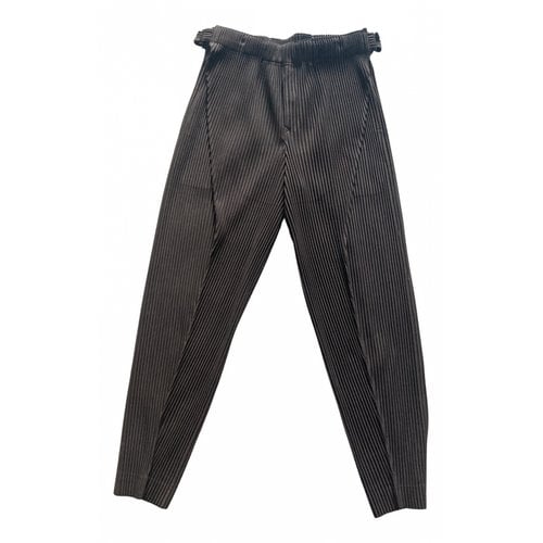 Pre-owned Issey Miyake Trousers In Brown