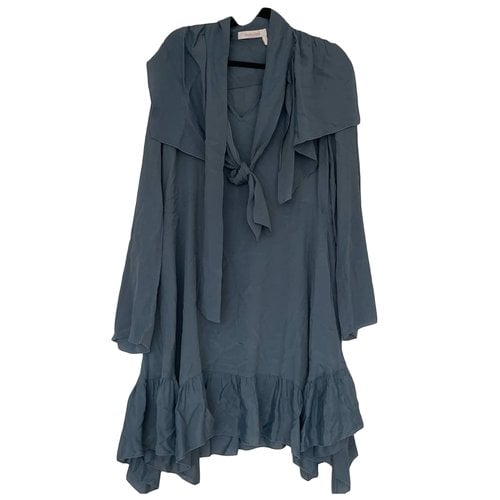 Pre-owned See By Chloé Silk Mini Dress In Blue