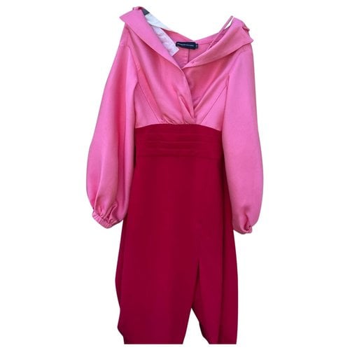 Pre-owned Brandon Maxwell Mini Dress In Pink