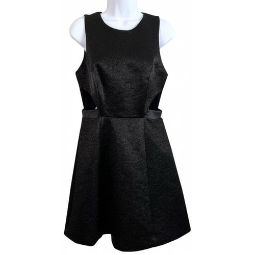 Pre-owned Halston Mini Dress In Black