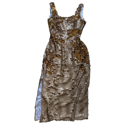Pre-owned Anouki Mid-length Dress In Gold