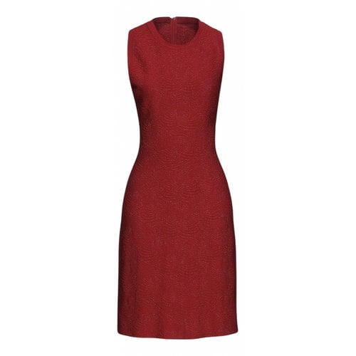Pre-owned Alaïa Patent Leather Mini Dress In Red