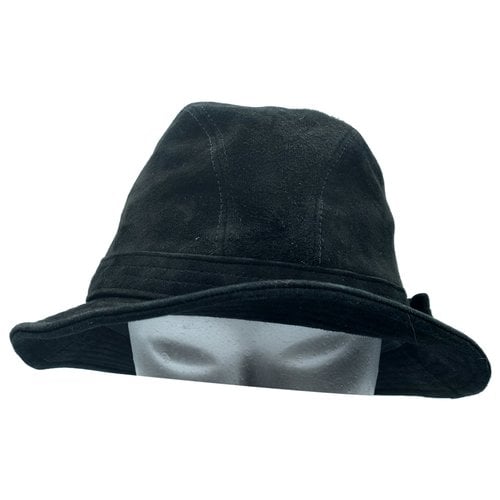Pre-owned Blumarine Leather Hat In Black