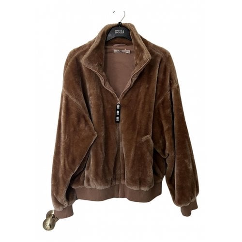 Pre-owned Ugg Faux Fur Jacket In Camel