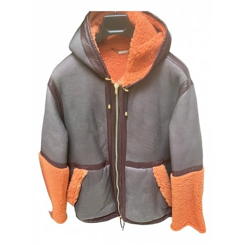 Pre-owned Aries Shearling Jacket In Orange