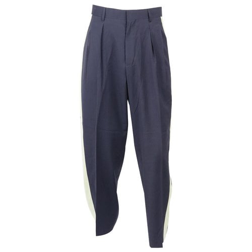 Pre-owned Paul Smith Wool Trousers In Blue