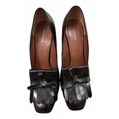 Pre-owned Dries Van Noten Leather Heels In Black