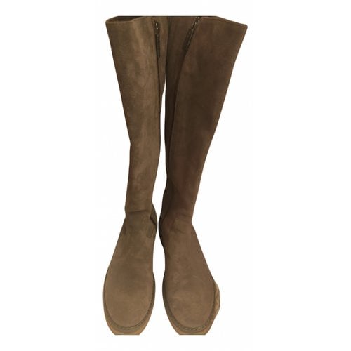 Pre-owned Pollini Boots In Brown
