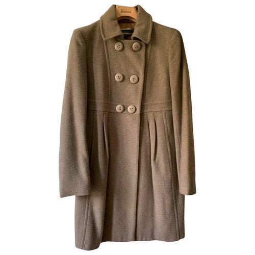 Pre-owned Tara Jarmon Cashmere Coat In Beige