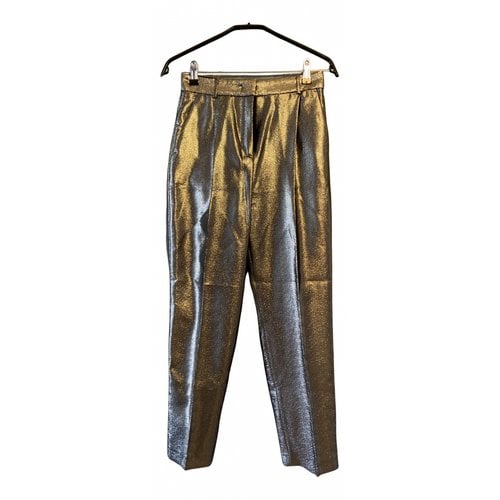 Pre-owned Max & Co Slim Pants In Gold